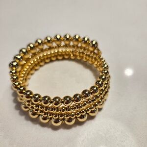Jennifer Miller 14k Gold Plated Beaded Wrap Bracelet